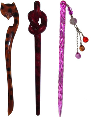 

Sanskruti Online combo of juda sticks Bun Stick(Multicolor)