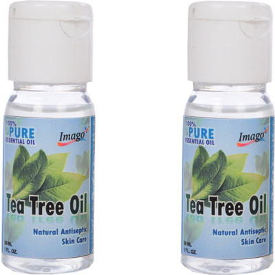 

Imago Pure Natural Essential Te tree Oil for Hair and skin Care Antiseptic 60ml (Each Bottle 30ml) Hair Oil(60 ml)