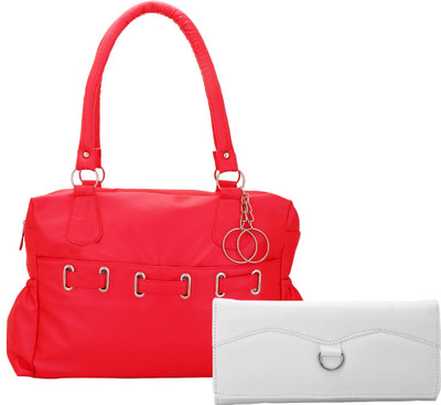 

Lady bar Hand-held Bag(Red, White)