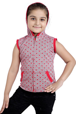 

Just Clothes Sleeveless Self Design Baby Girls Jacket, Multicolor