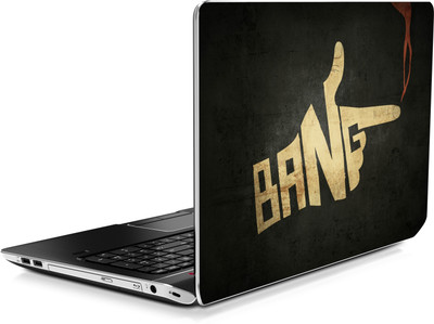 

wallskart Bang Typography Laptop Back Skin Decal Vinyl Laptop Decal 15.6