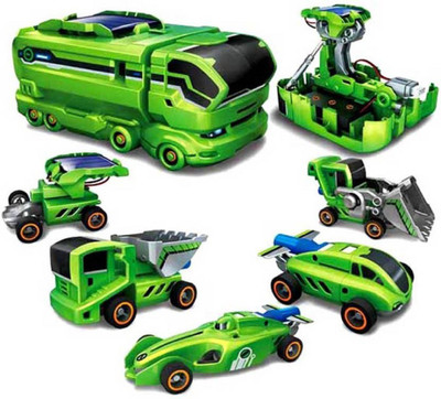 

Amazia 7 in 1 Rechargeable solar Transforming Educational Toy (Transform into 7 different model)(Green)