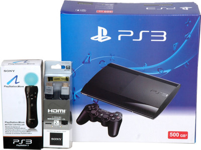 

Sony Ps3 Console 500GB with Move Motion Controller(Black, For PS3)