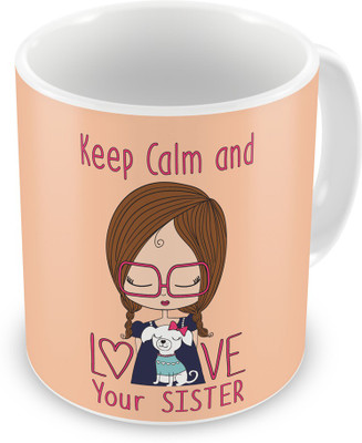 

Indigifts Raksha Bandhan Rakhi Gifts for Sister on Bhaidooj Birthday Anniversary (IDSRAF16142) Ceramic Mug(330 ml), Multicolor;white