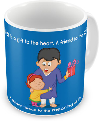 

Indigifts Gift for Raksha Bandhan Rakhi Gifts for Sister on Bhaidooj Birthday Anniversary (IDSRAF16125) Ceramic Mug(330 ml), Multicolor;white