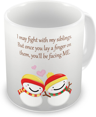 

Indigifts Gift for Raksha Bandhan Rakhi Gifts for Brother & Sister on Bhaidooj Birthday Anniversary (IDSRAF15070) Ceramic Mug(330 ml), Multicolor;white