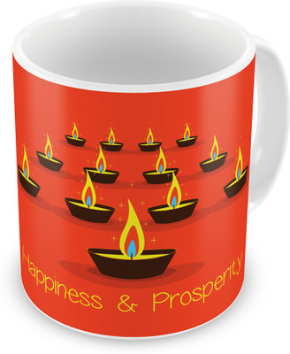 

Indigifts 83 Ceramic Mug(330 ml), Orange