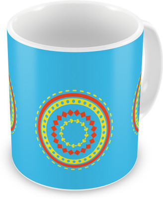 

Indigifts 95 Ceramic Mug(330 ml), Blue