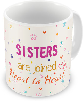 

Indigifts Return Gift for Raksha Bandhan Rakhi Gifts for Sister on Bhaidooj Birthday Anniversary (IDSRAF15084) Ceramic Mug(330 ml), Multicolor;white