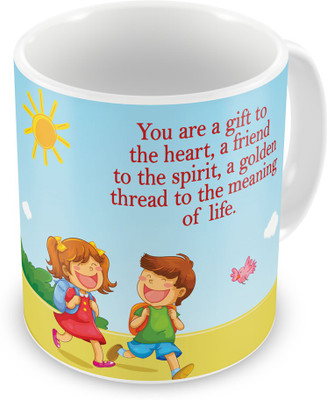 

Indigifts Raksha Bandhan Rakhi Gifts for Brother Sister on Bhaidooj Birthday Anniversary (IDSRAF15076) Ceramic Mug(330 ml), Multicolor;white