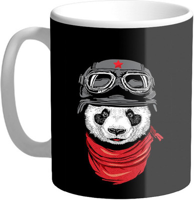 

Mugs4You Panda Winter Style Coffee, Glossy Finish Vibrant Print [400 ml Capacity ] Multicolor Ceramic Mug(325 ml)