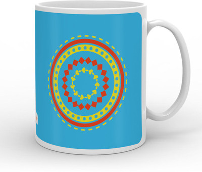 

Indigifts 94 Ceramic Mug(330 ml), Blue