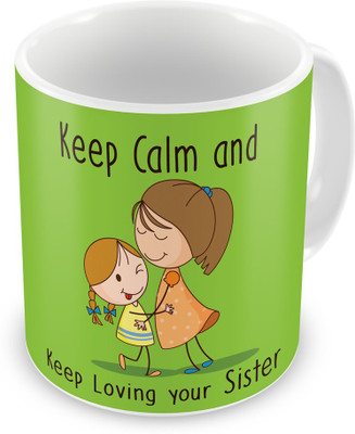 

Indigifts Return Gift for Raksha Bandhan Rakhi Gifts for Sister on Bhaidooj Birthday Anniversary (IDSRAF16165) Ceramic Mug(330 ml), Multicolor;white