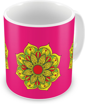 

Indigifts 87 Ceramic Mug(330 ml), Pink