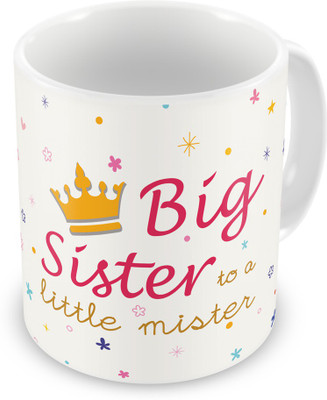 

Indigifts Return Gift for Raksha Bandhan Rakhi Gifts for Sister on Bhaidooj Birthday Anniversary (IDSRAF15092) Ceramic Mug(330 ml), Multicolor;white