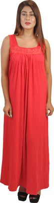 Piyali's Creation Women's Women Nighty(Red)