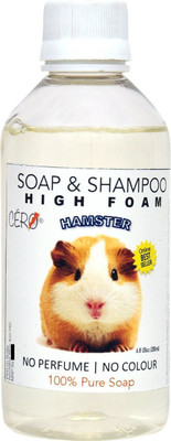 

CERO High Foam Shampoo for HAMSTER, NO Perfume | NO Colour, 100% Pure Soap (200ml) Allergy Relief, Anti-dandruff, Anti-fungal, Anti-itching, Anti-microbial, Anti-parasitic, Conditioning, Flea and Tick, Hypoallergenic, Whitening and Color Enhancing NA Hams