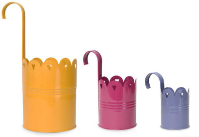 

Color Palatte Plant Container Set(Pack of 3, Metal)