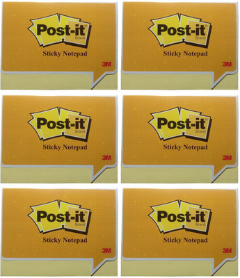 

post-it Sticky 100 Sheets Regular, 1 Colors(Set Of 6, Yellow)