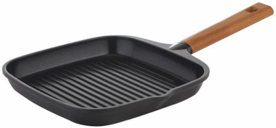 

Wonderchef ceas grill panar Grill Pan 24 cm diameter(Aluminium, Non-stick, Induction Bottom), Black
