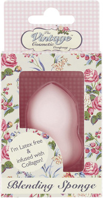 

Vintage Cosmetic Blending SPonge Infused with Collagen in Pink