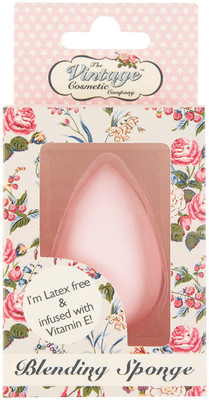 

Vintage Cosmetic Blending Sponge Infused with Vitamin E pink