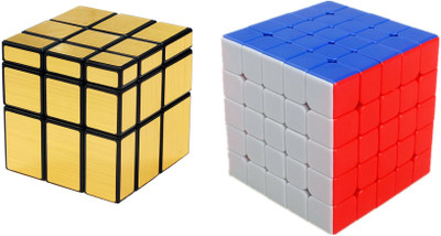 Emob Magic Rubik Gold Mirror & 5x5 Combo Puzzle Cube Brainstorming Game Toy(2 Pieces) available at flipkart for Rs.649