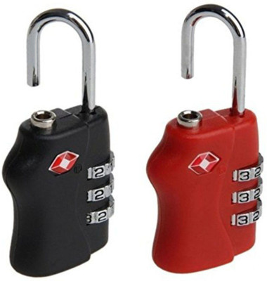 

Akrobo TSA Approved 3 Digit luggage lock Set of 2 Piece Safety Lock(Multicolor)