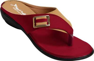 

Alert India Women Maroon::Beige Casual