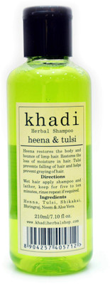 

Vagad's Khadi Khadi Heena & Tulsi Shampoo(210 ml)