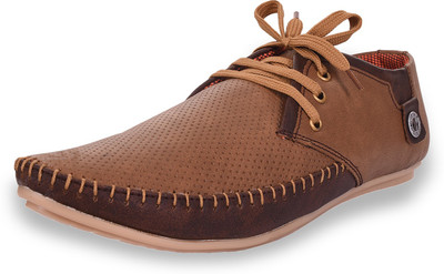 

ROAD STAG Men's Leather Sneakers Sneakers For Men(Brown