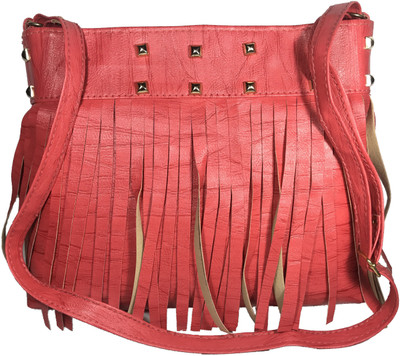 

Bizarre Vogue Women Casual Red PU Sling Bag