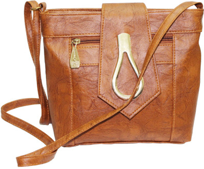 

Craft Art India Girls Casual Brown PU Sling Bag