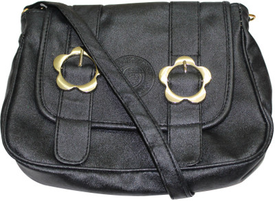 

Craft Art India Girls Casual Black PU Sling Bag