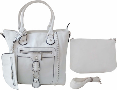 

ALIVE Women Casual White Leatherette Sling Bag