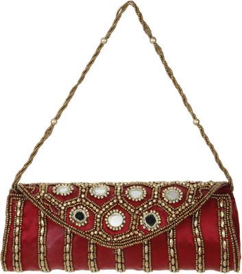 

Style Villaz Women Evening/Party Pink Leatherette Sling Bag