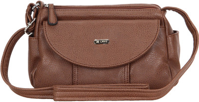 

Lavie Women Casual Brown PU Sling Bag