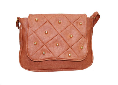 

Craft Art India Girls Casual Brown PU Sling Bag