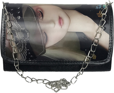 

Bizarre Vogue Women Evening/Party Black PU Sling Bag