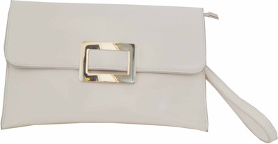 

ALIVE Women Evening/Party White Leatherette Clutch