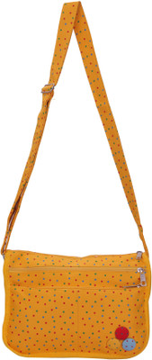 

Bee Fashionable Women Casual Yellow Canvas Sling Bag