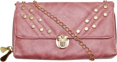 Craft Art India Girls Evening/Party Pink PU Sling Bag