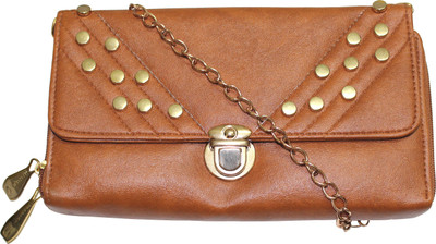 

Craft Art India Girls Evening/Party Brown PU Sling Bag