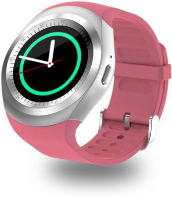 

PADRAIG Y1 PINK Touch Screen Bluetooth Smart Watch with SIM Card Slot Watch Phone Remote Camera for SAM Galaxy S6 Edge BLACK Smartwatch(Pink Strap Free Size)