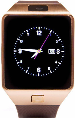 

IKJ Inbuilt Sim card and Memory Card Slot With Blutooth Brown Smartwatch(Brown Strap Free Size)