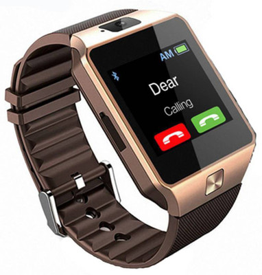 

IKJ 516 Inbuilt Sim card and Memory Card Slot With Blutooth Brown Smartwatch(Brown Strap Free Size)