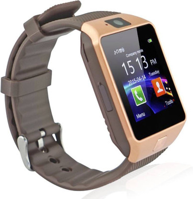 

IKJ Plus Inbuilt Sim card and Memory Card Slot With Blutooth Brown Smartwatch(Brown Strap Free Size)