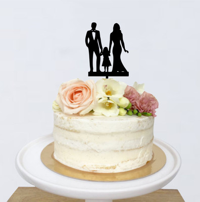 

Naveed Arts  Acrylic cake topper Sticker(Pack of 1, Black