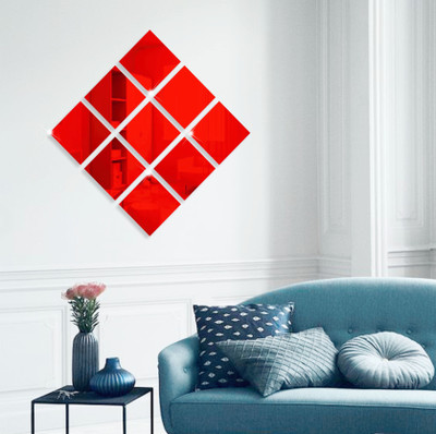 

Naveed Arts  Acrylic wall stciker Sticker(Pack of 1, Red miirror