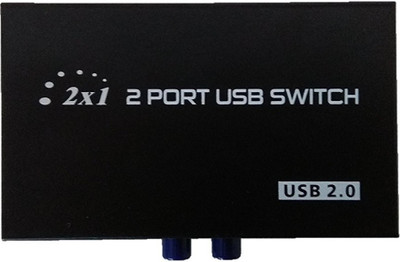 

LipiWorld TV-out Cable 2 Port USB Switch Box USB 2.0/ Hub For Printer Scanner Keyboard And Other USB Supported Devices-BLACK(Black, For Computer)